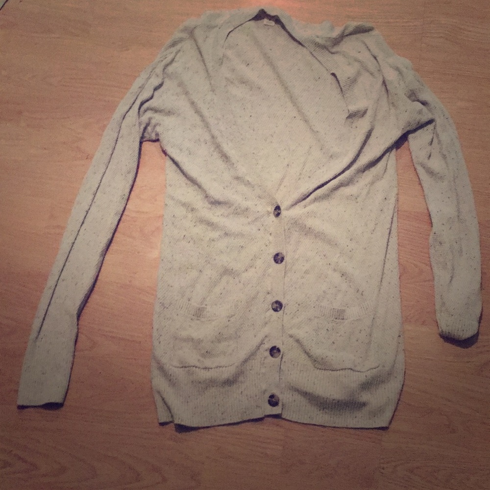 Black speckled long sleeve cardigan